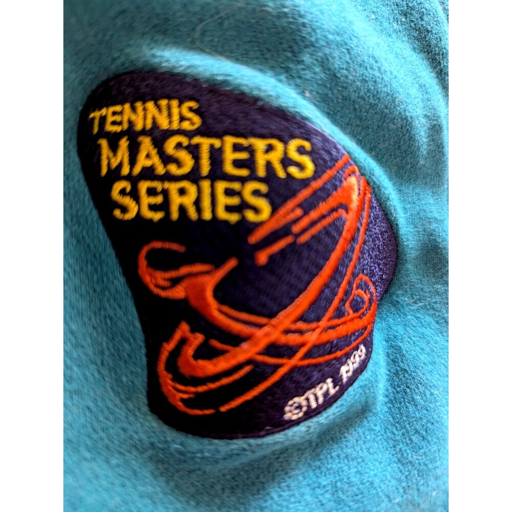 Vintage 90's Fila Fleece Pullover Mens XXL Teal/Orange Color Blocking - Picture 3 of 11